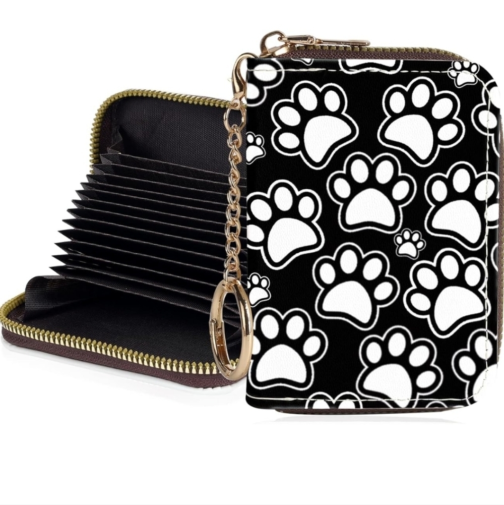 Black and White Paw Print Wallet